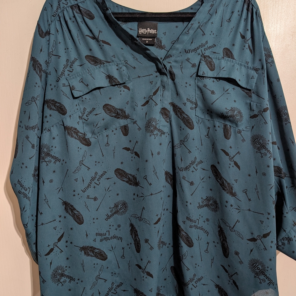 Torrid Teal Harry Potter Blouse